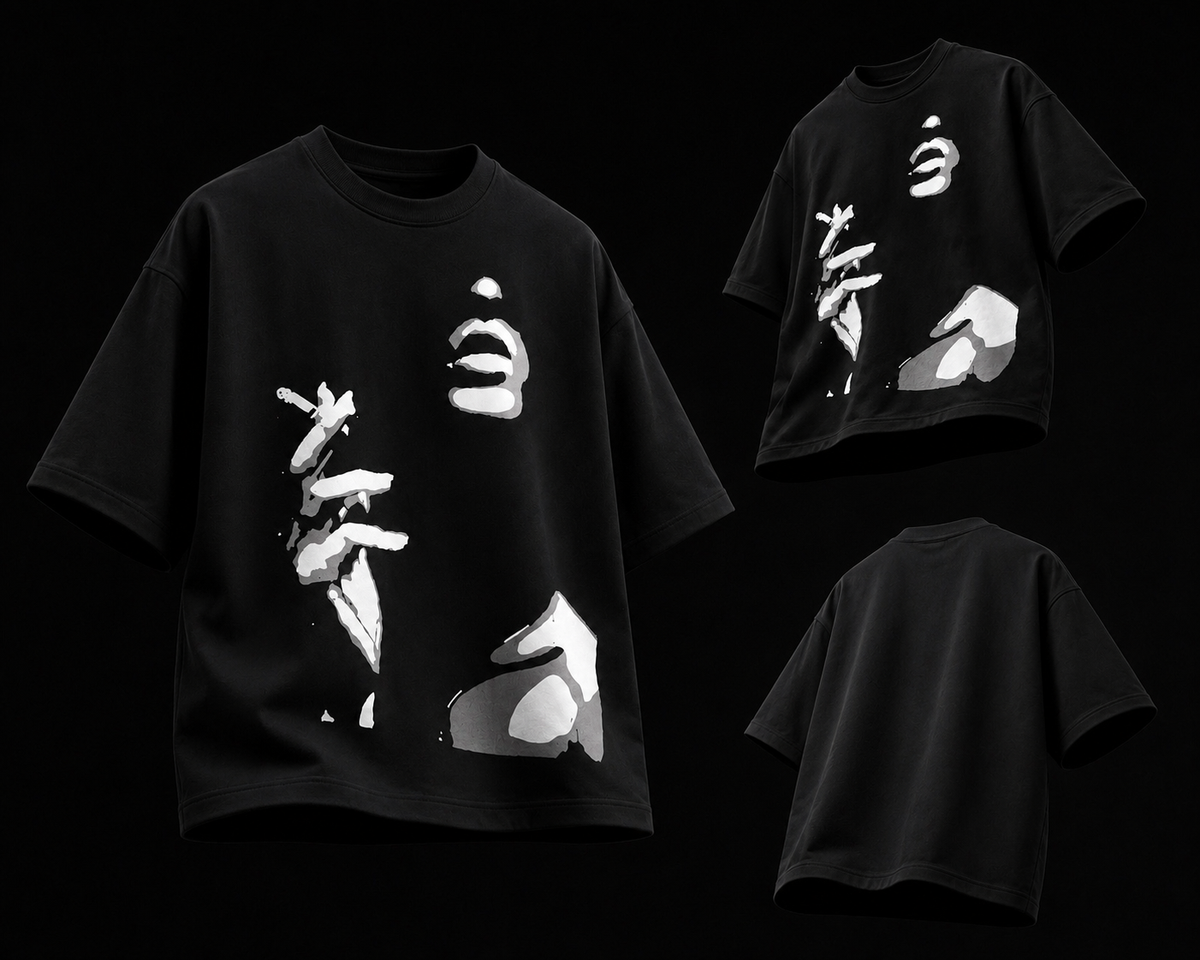 Smoke Signal Black Boxy Fit T-Shirt