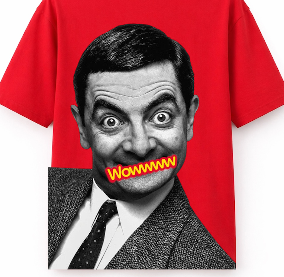 StardomFit “Wowwwww” Graphic Red T-Shirt – Bold Statement Streetwear Tee- Premium Oversize tee