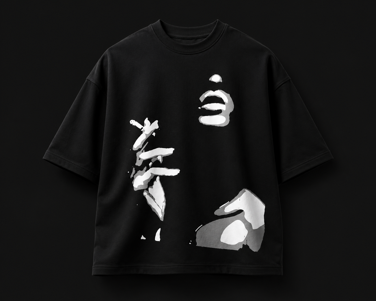 Smoke Signal Black Boxy Fit T-Shirt