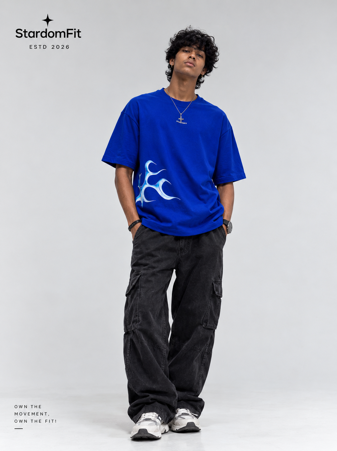 Royal Blue Boxy Fit T-Shirt