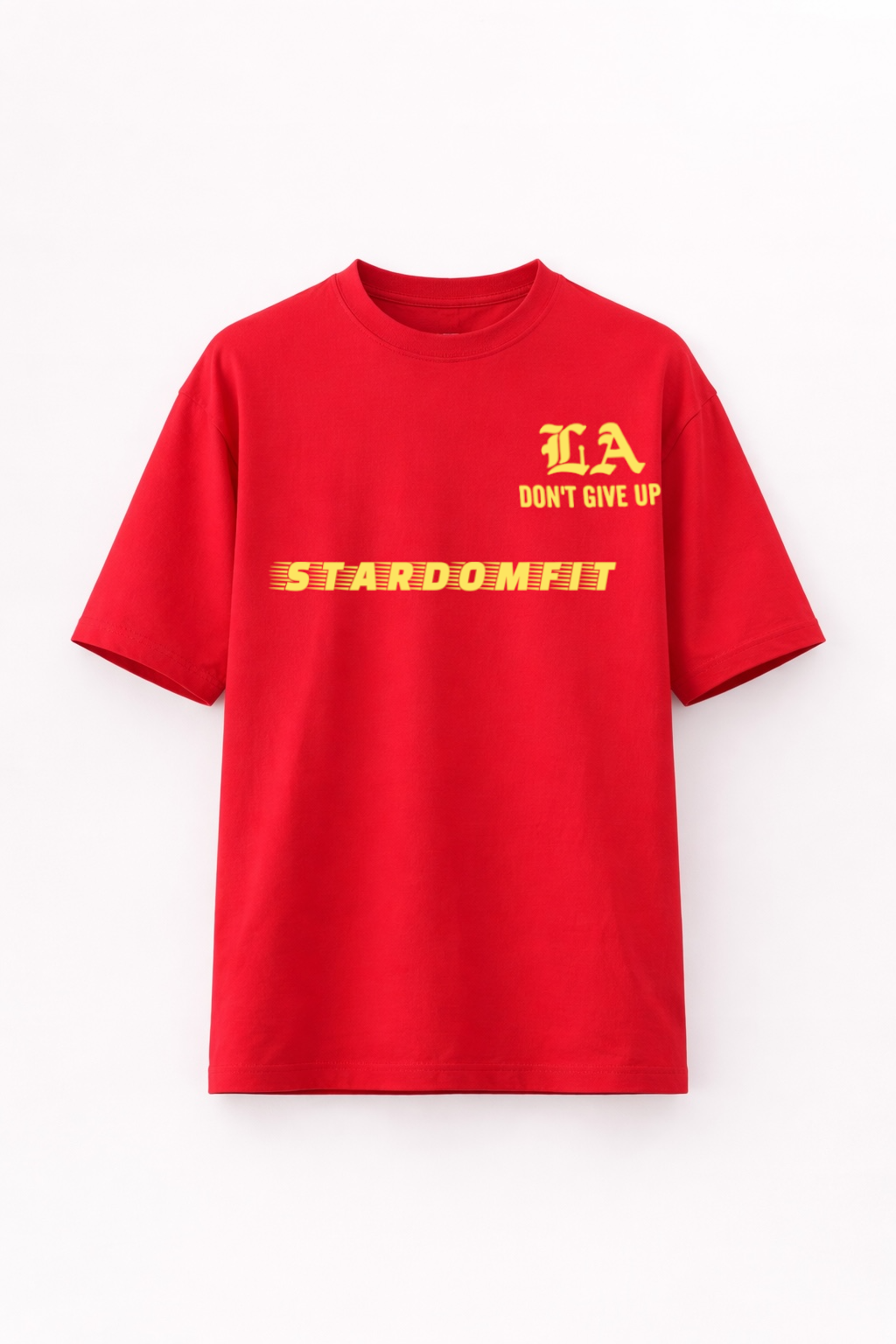 Stardomfit “23” Oversized Graphic T-Shirt – Cream White / Green Gothic Print