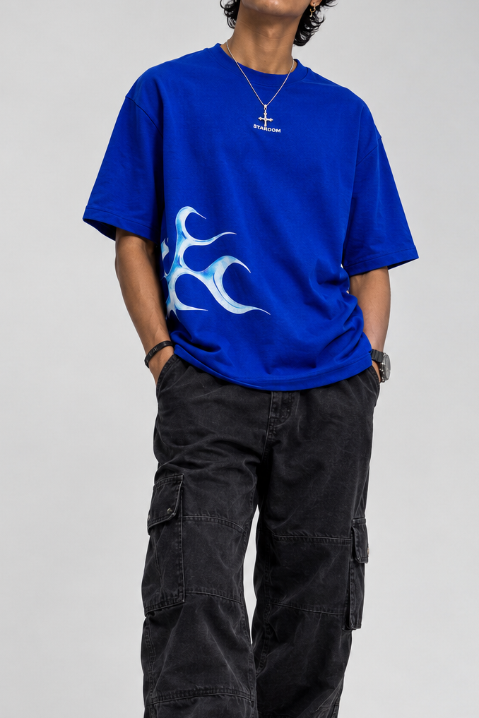 Royal Blue Boxy Fit T-Shirt