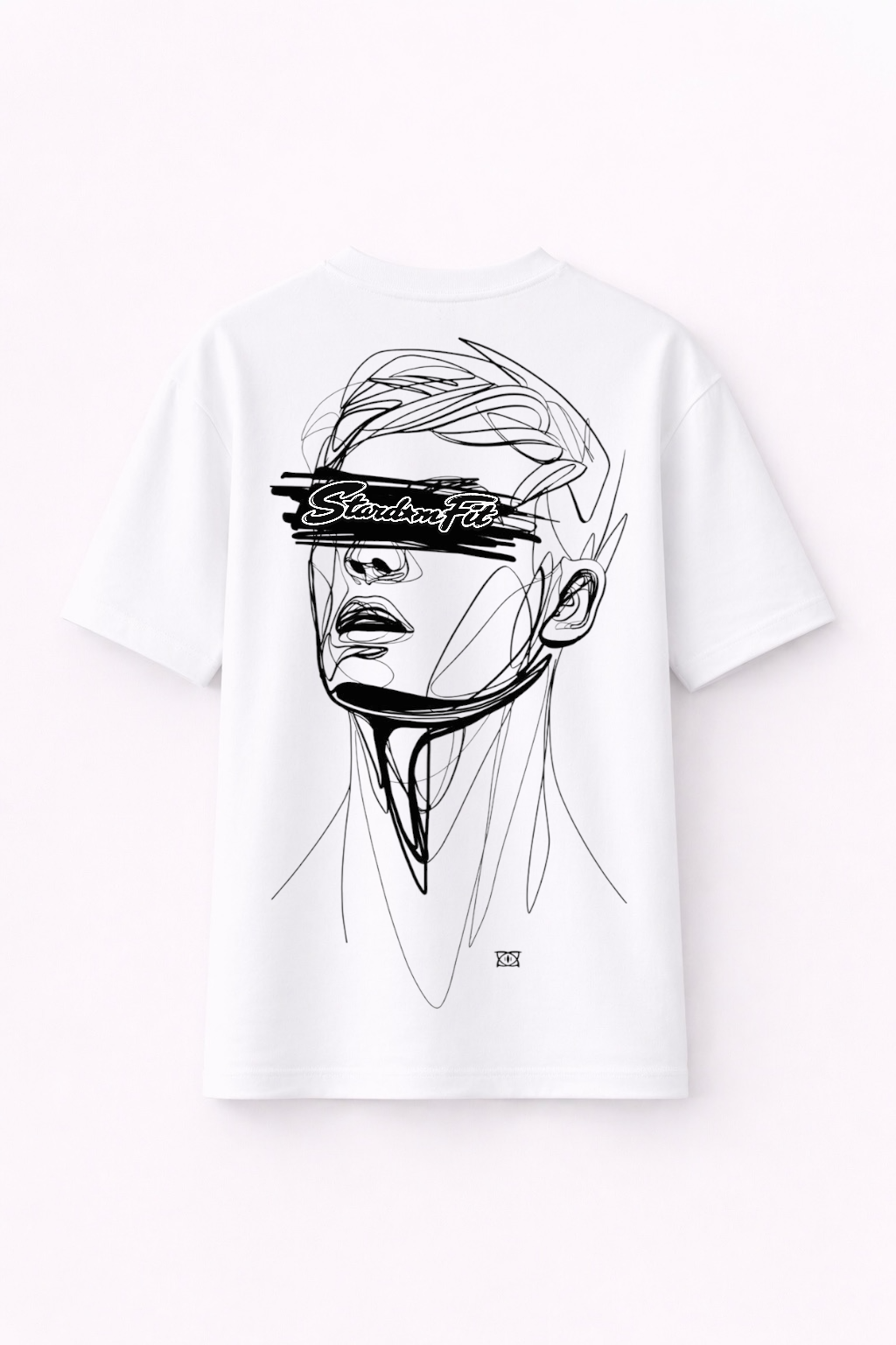 StardomFit “Blind Vision” Oversized Graphic Tee – White
