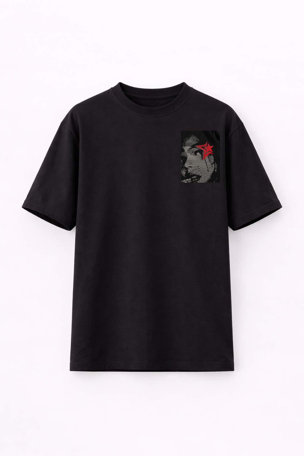 Urban Pop Star Graphic Oversized T-Shirt – Black