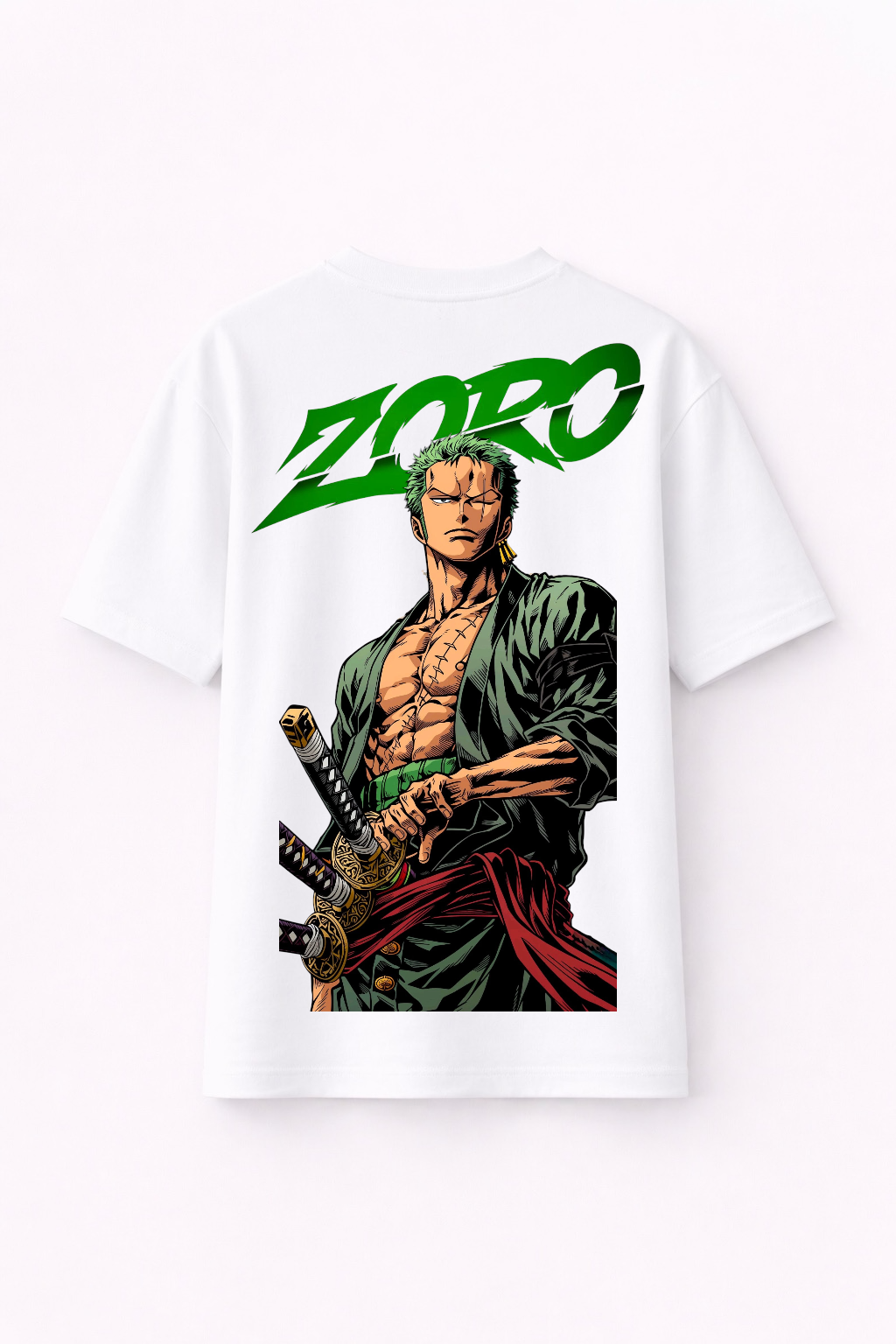 StardomFit Roronoa Zoro Graphic Anime T-Shirt – Premium Bold Green Edition-