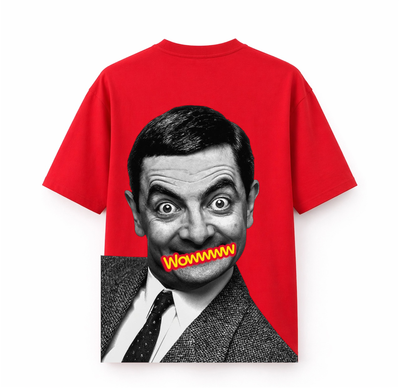 StardomFit “Wowwwww” Graphic Red T-Shirt – Bold Statement Streetwear Tee- Premium Oversize tee