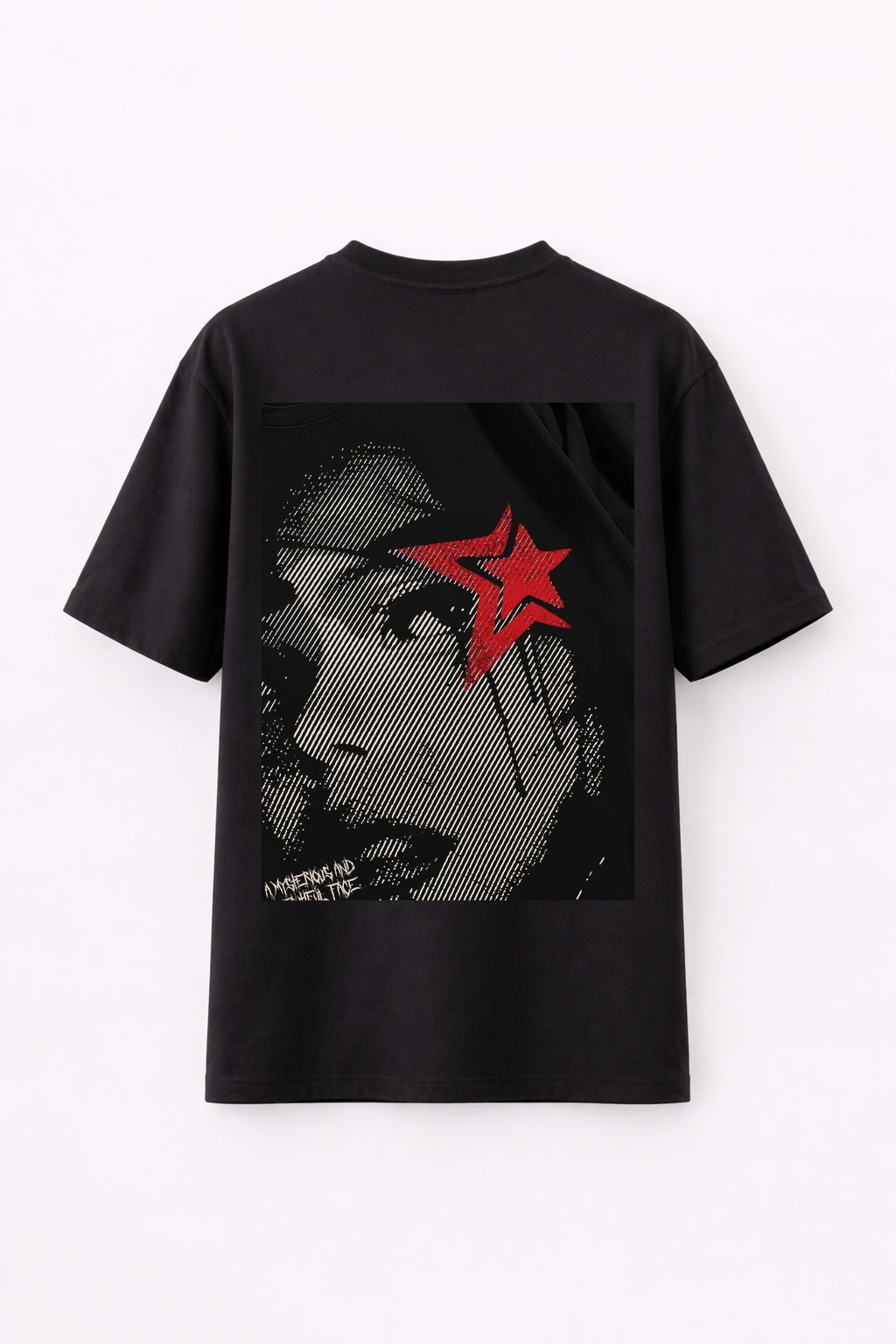 Urban Pop Star Graphic Oversized T-Shirt – Black