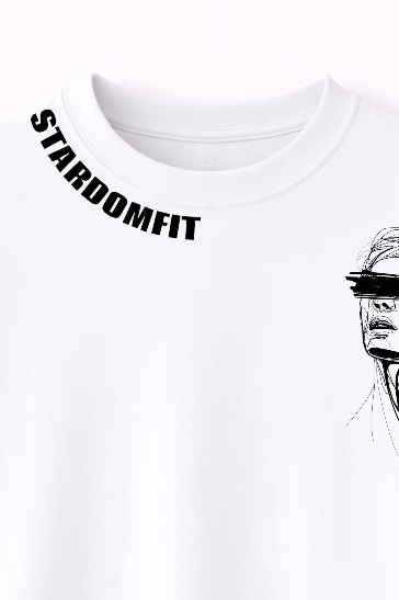 StardomFit “Blind Vision” Oversized Graphic Tee – White