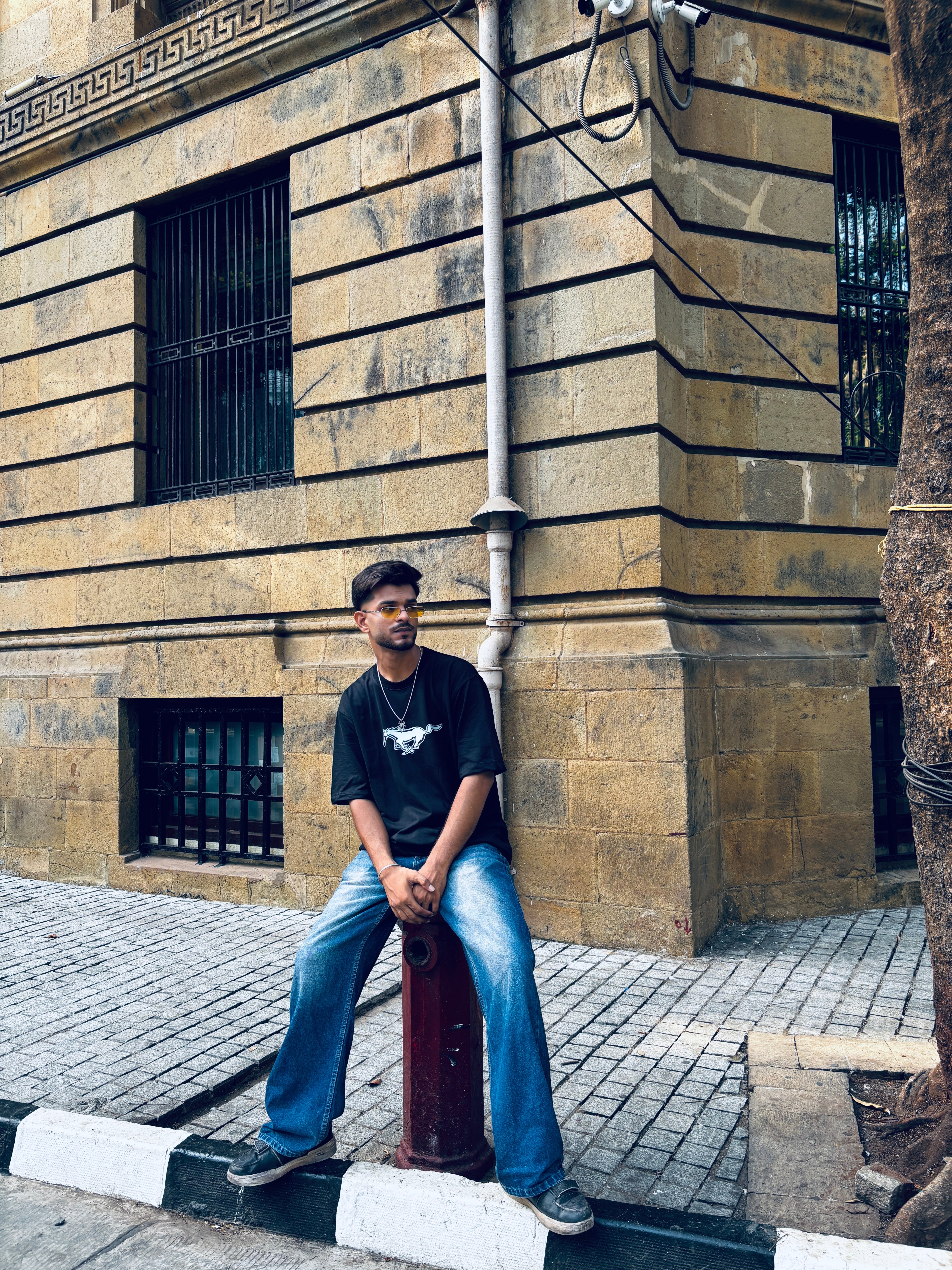 Stardom Fit Iconic Black Mustang Tee – Premium Oversized Graphic T-Shirt for Men