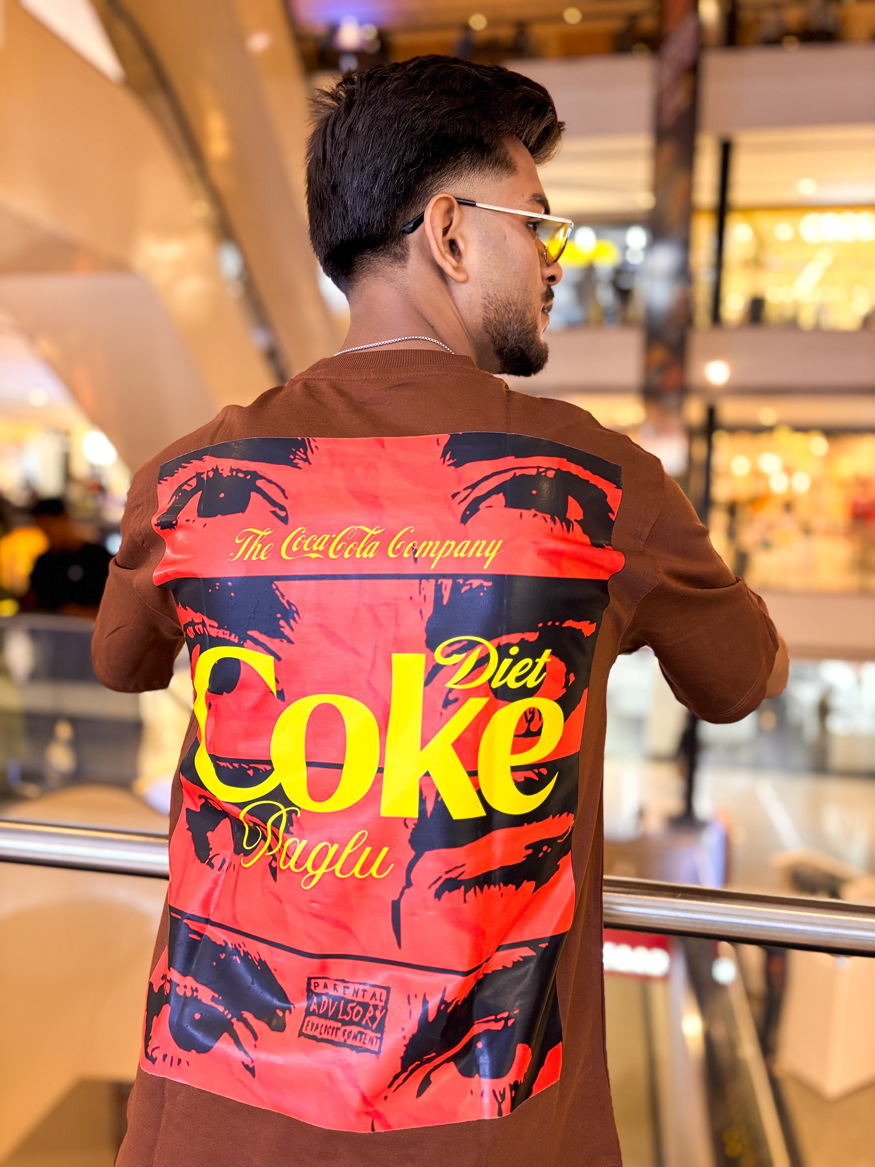 Stardom Fit Premium Casual Coke Print Tee – Oversized Graphic T-Shirt for Men